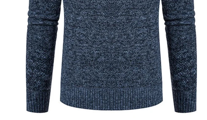 Men's Autumn Winter Velvet Cardigan Jacket Zip Closure Knit Polyester