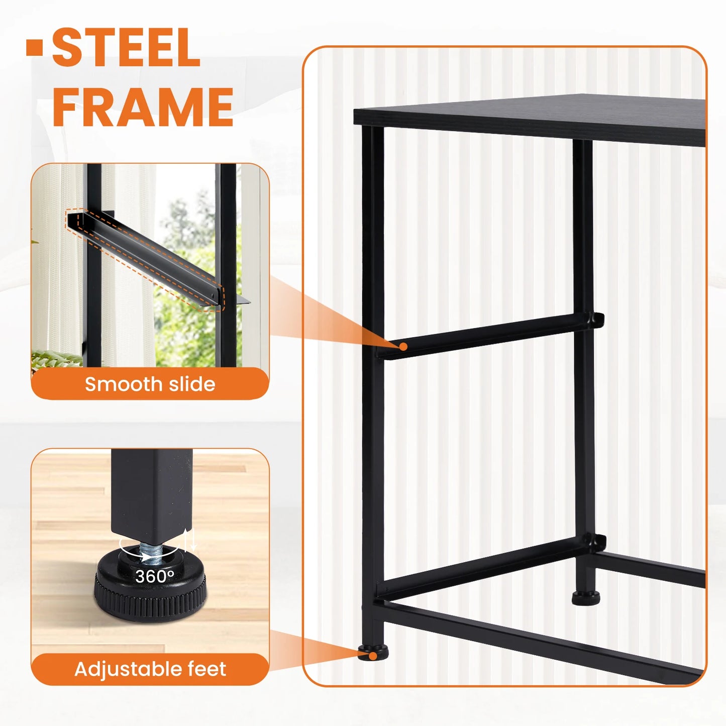 JHK Nightstand Bedside Coffee Sofa Tea Table Storage Closet Chest