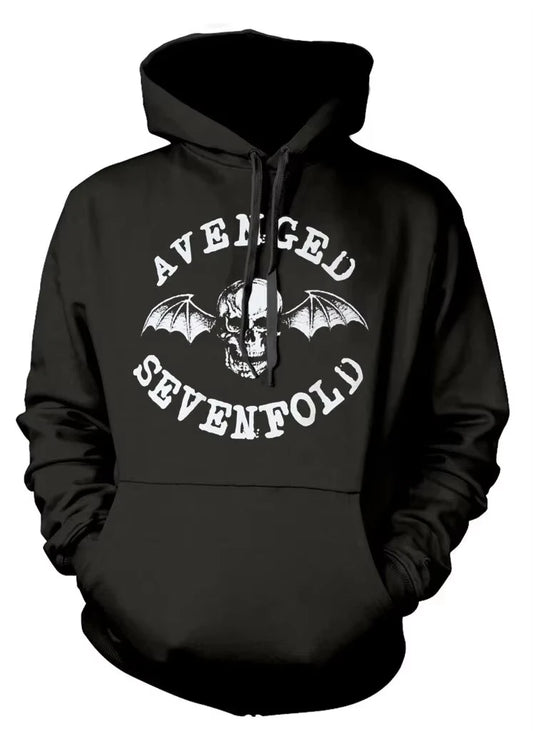 2025 Avenged Sevenfold Logo Black Pull Over Hoodie High-end Luxury Is for Both Men and Women