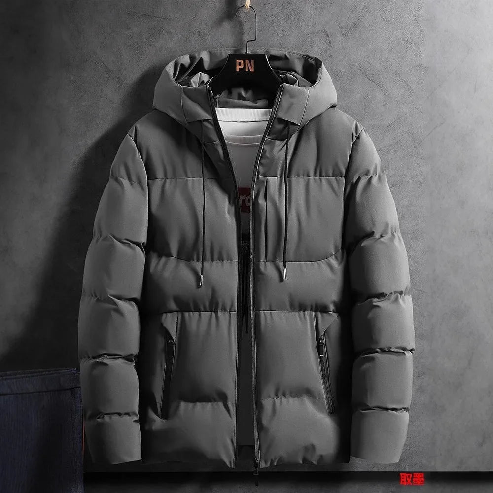 Thickened Hooded Men's Cotton Jacket Winter Outerwear Warm Brand New 2025