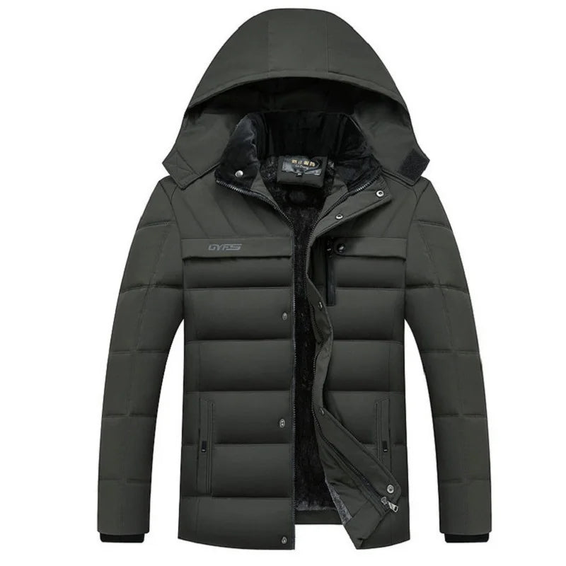 New Winter Jacket Men -15 Degree Thicken Warm Men Parkas Hooded Fleece