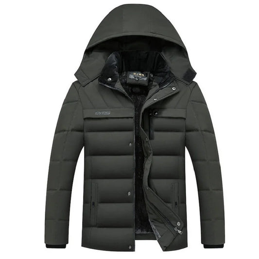 New Winter Jacket Men -15 Degree Thicken Warm Men Parkas Hooded Fleece