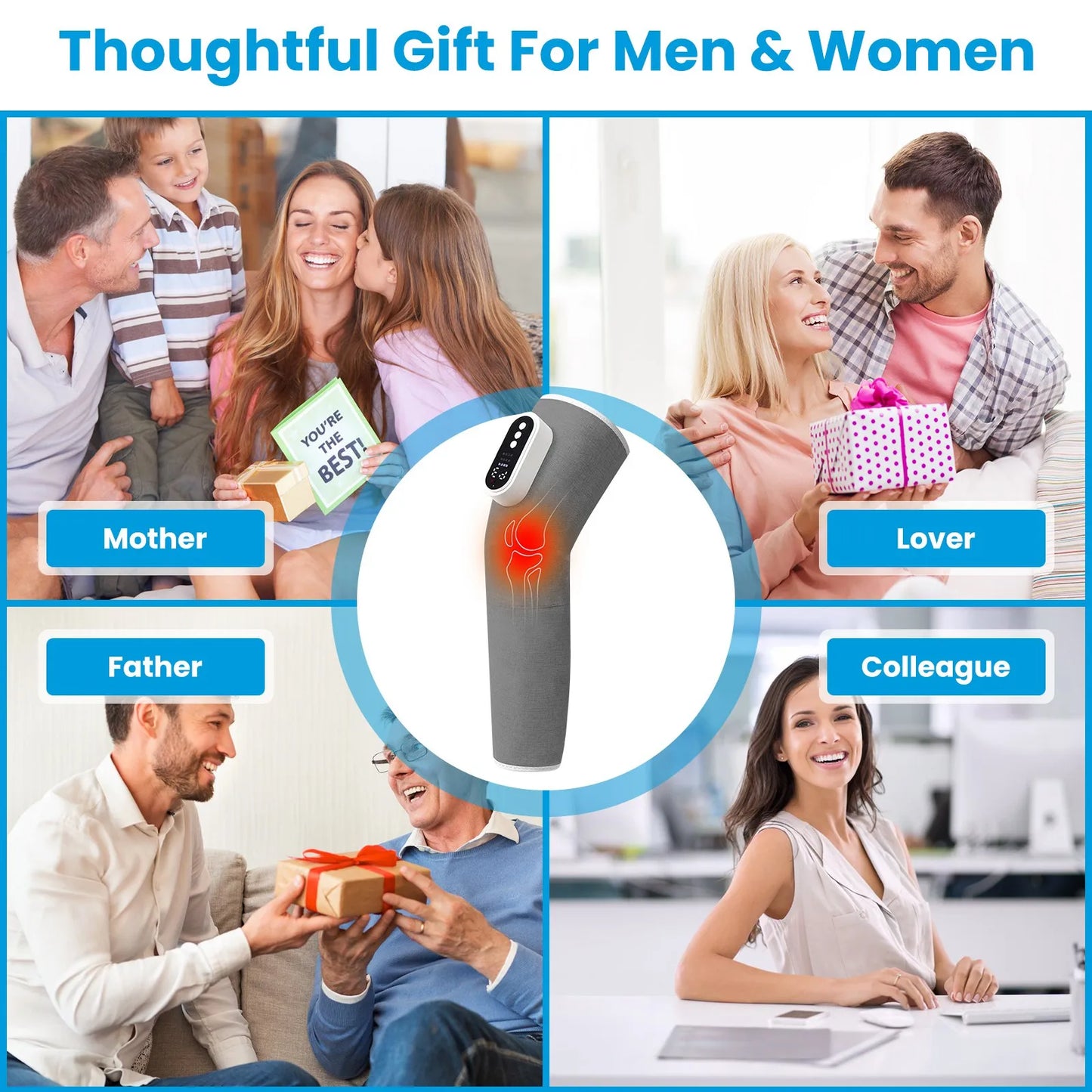 Smart Leg Massager Airbag Kneading Vibration Calf Massage Device
