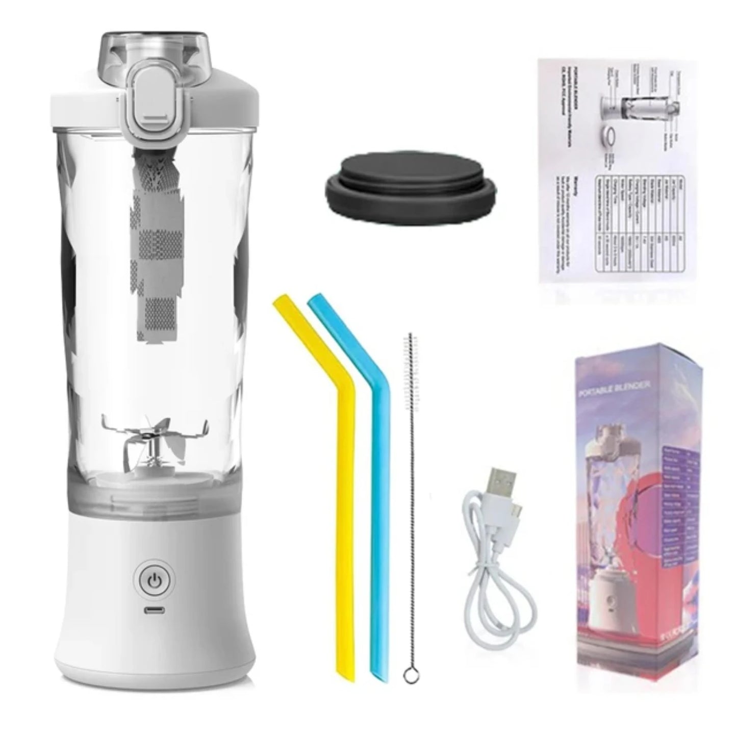 Convenient, compact, and portable rechargeable mini blender