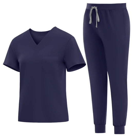 Nurse Uniform Scrubs Set For Women V Neck Medical Scrubs