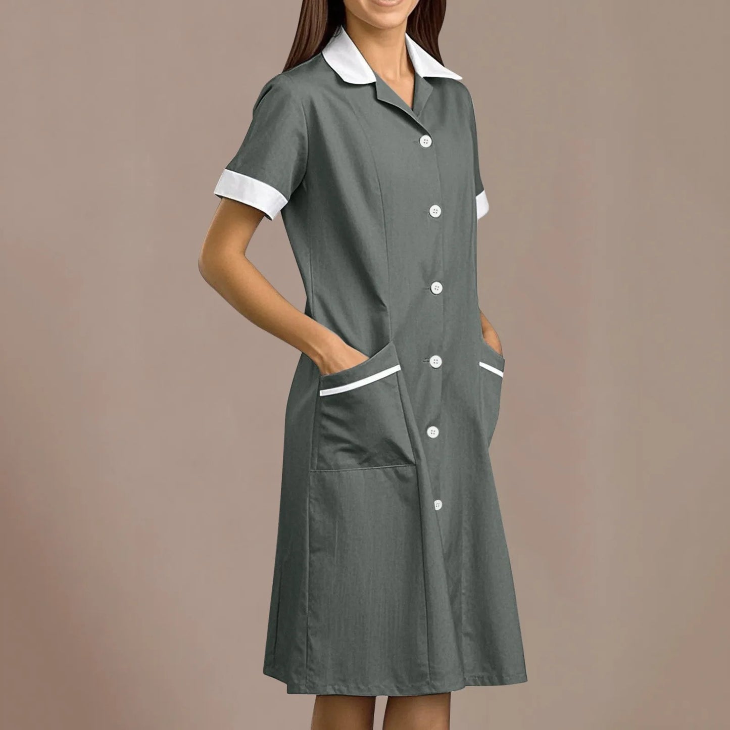 Women's Fashion Nurse , Pharmacy, Doctor Work Uniform Long and Short Sleeve