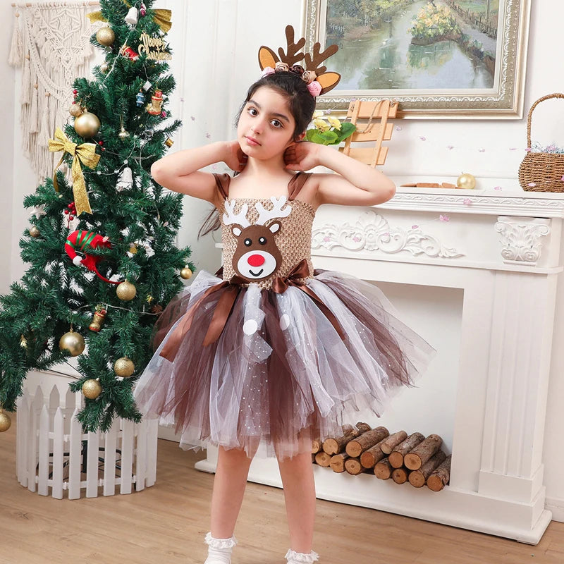Girls Christmas Santa Claus Costume Velvet Dress with Hat and Belt Set