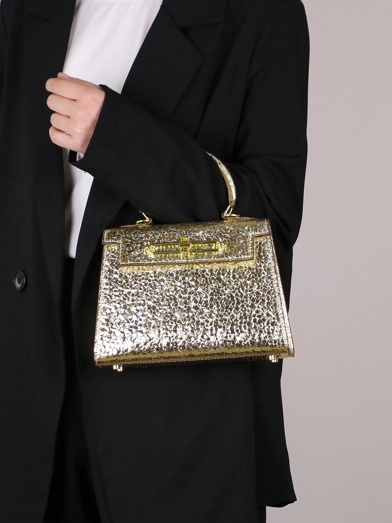 portable fashion handbag temperament bag stone handbag OL commuter Joker work bag
