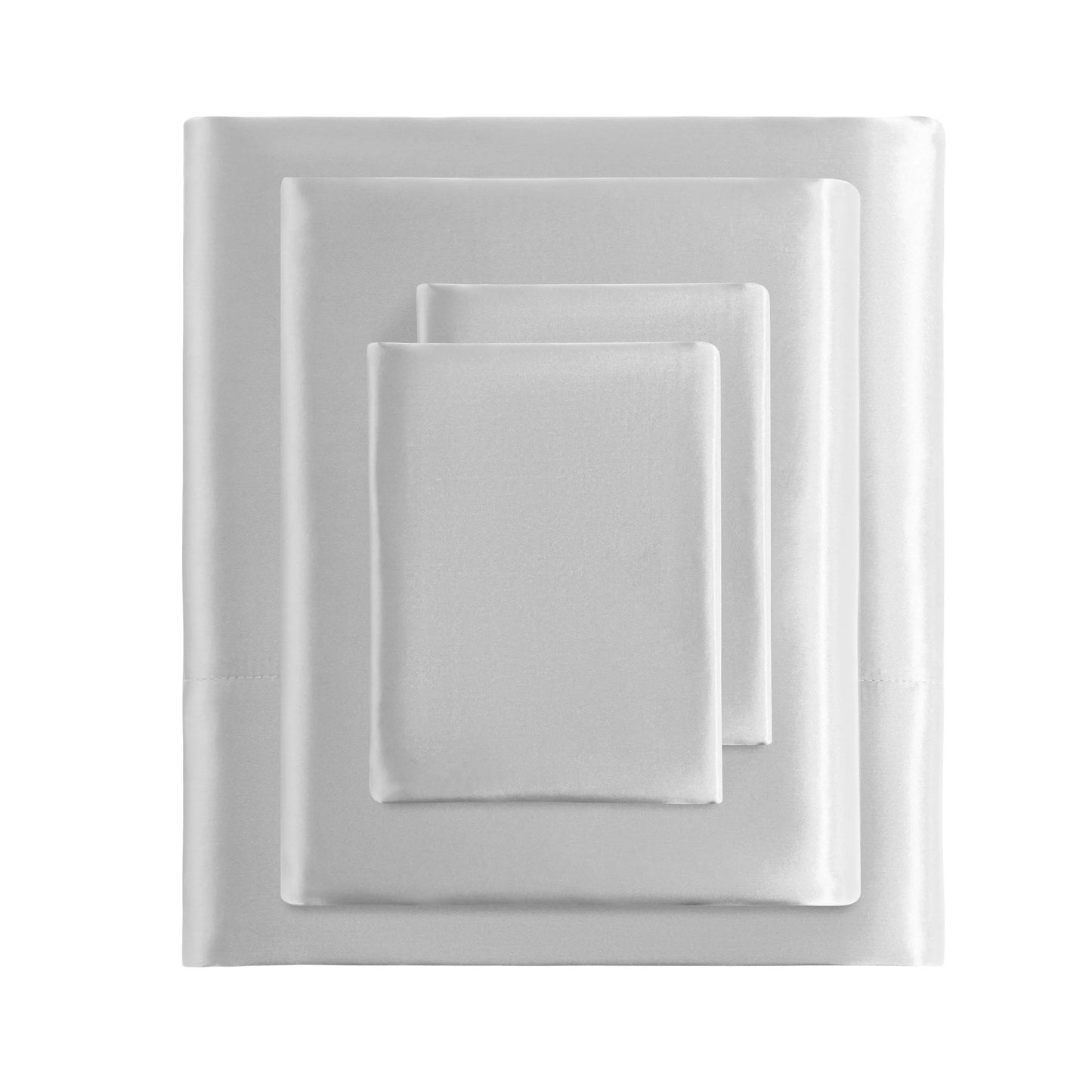 Ntbay 3 Pieces Silky Satin Cooling Bed Sheet Set, Ultra Soft and Cozy Bedding Cover Set,