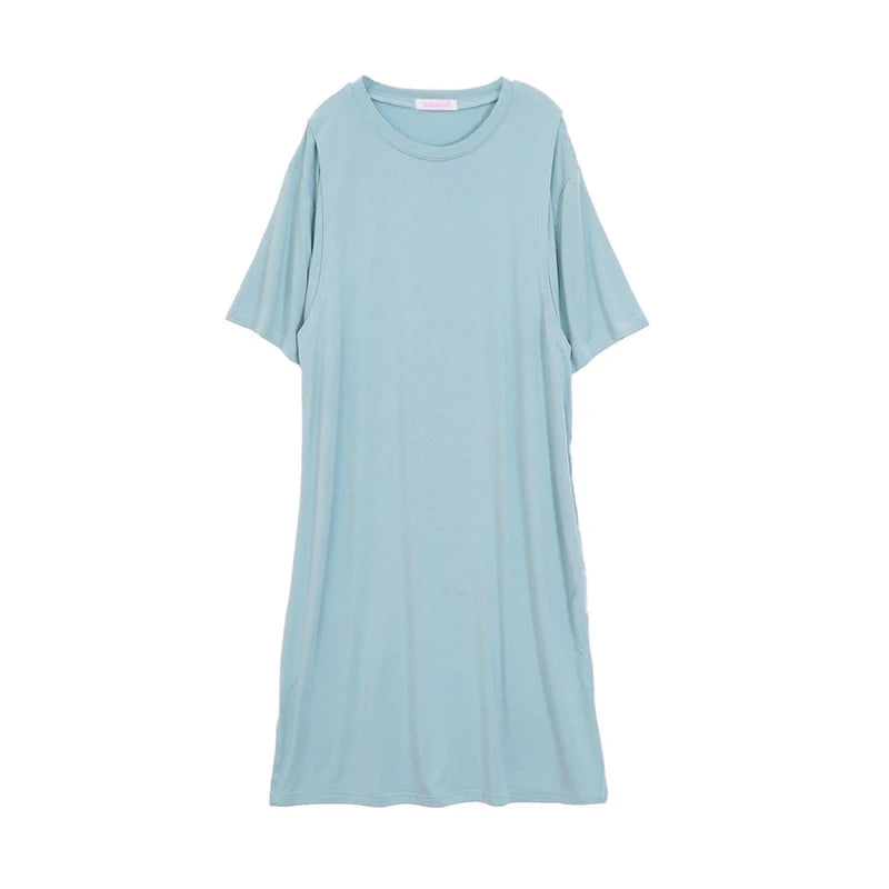 Maternity Pajamas Breastfeeding Nightgowns Summer Short Sleeve Sleepwear Nightie
