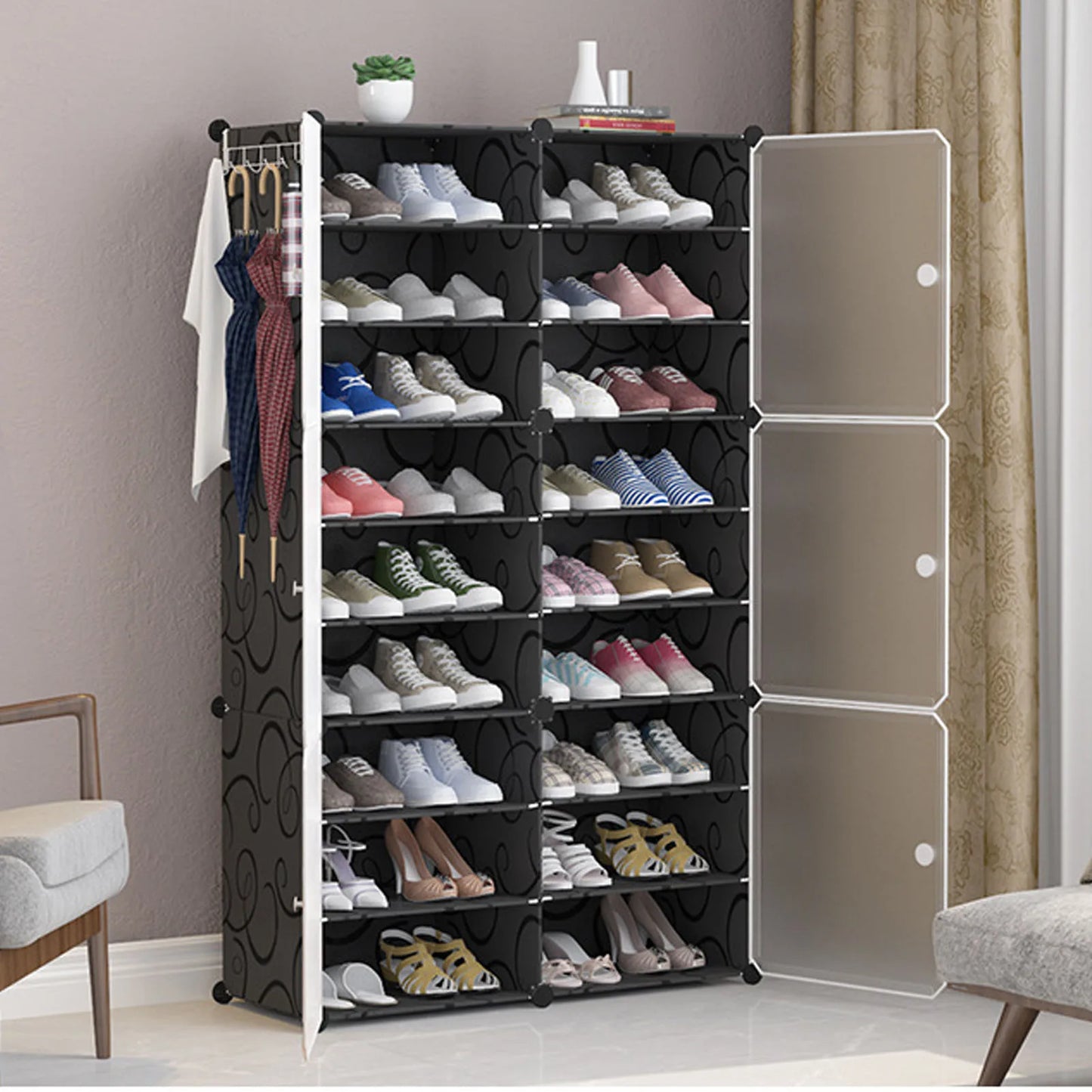 Vertical Shoe Rack Organizer Multi Layer Multifunction Strong Load Bearing