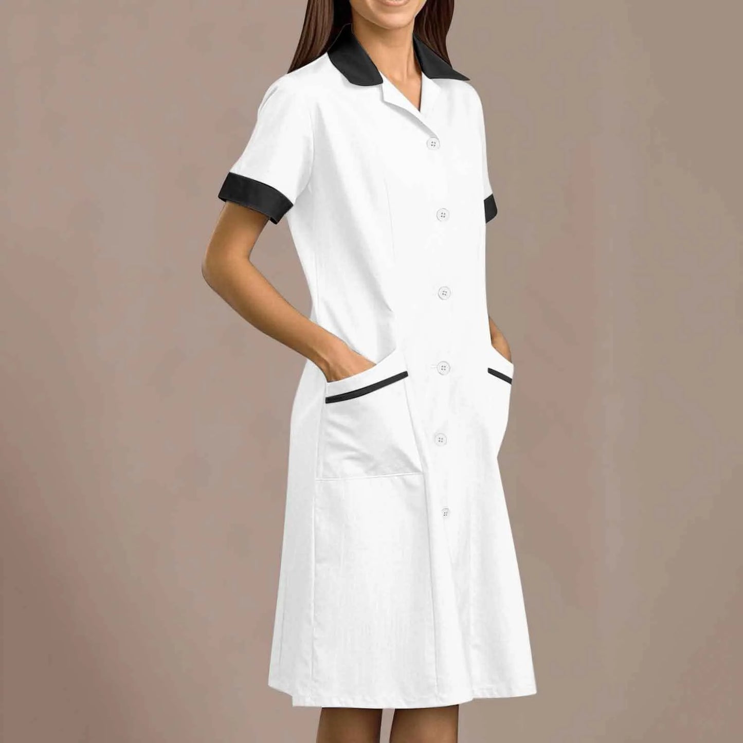 Women's Fashion Nurse , Pharmacy, Doctor Work Uniform Long and Short Sleeve