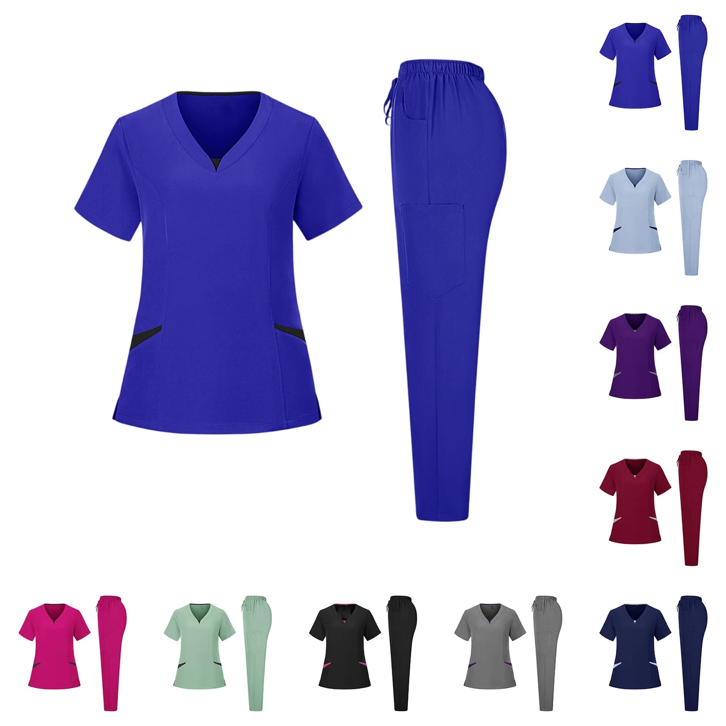 Wholesale Anti-Wrinkle Comfortable Nursing Uniforms Men Unisex Scrubs Suit