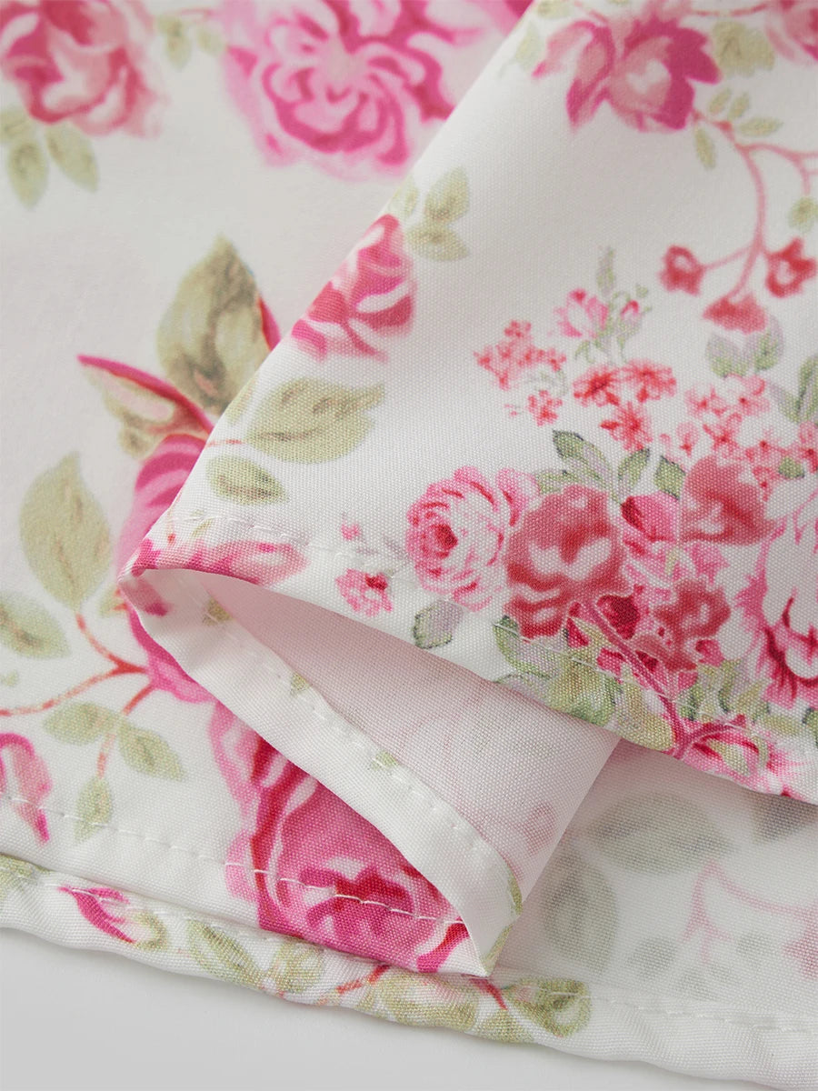 Elegant Boho Chic Maxi Dress with Floral Print and Delicate Lace Details Sleeveless V-Neck A-Line Dress for Summer Wedding or