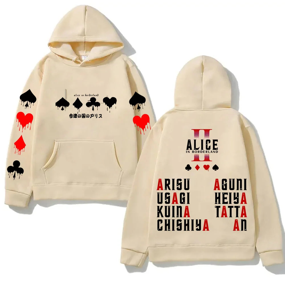 Alice in Borderland Hoodies Harajuku with Hooded Casual Comfortable Clothing High Quality