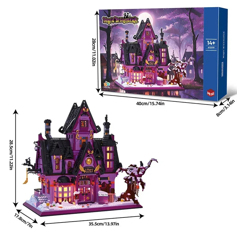 2639Pcs Magic Bar Building Blocks City Street View Model Light