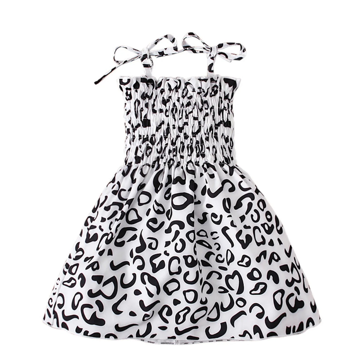 Children Girl Dress Summer Elegant Sling Princess Dresses Flower Print Kids Beach Sundress