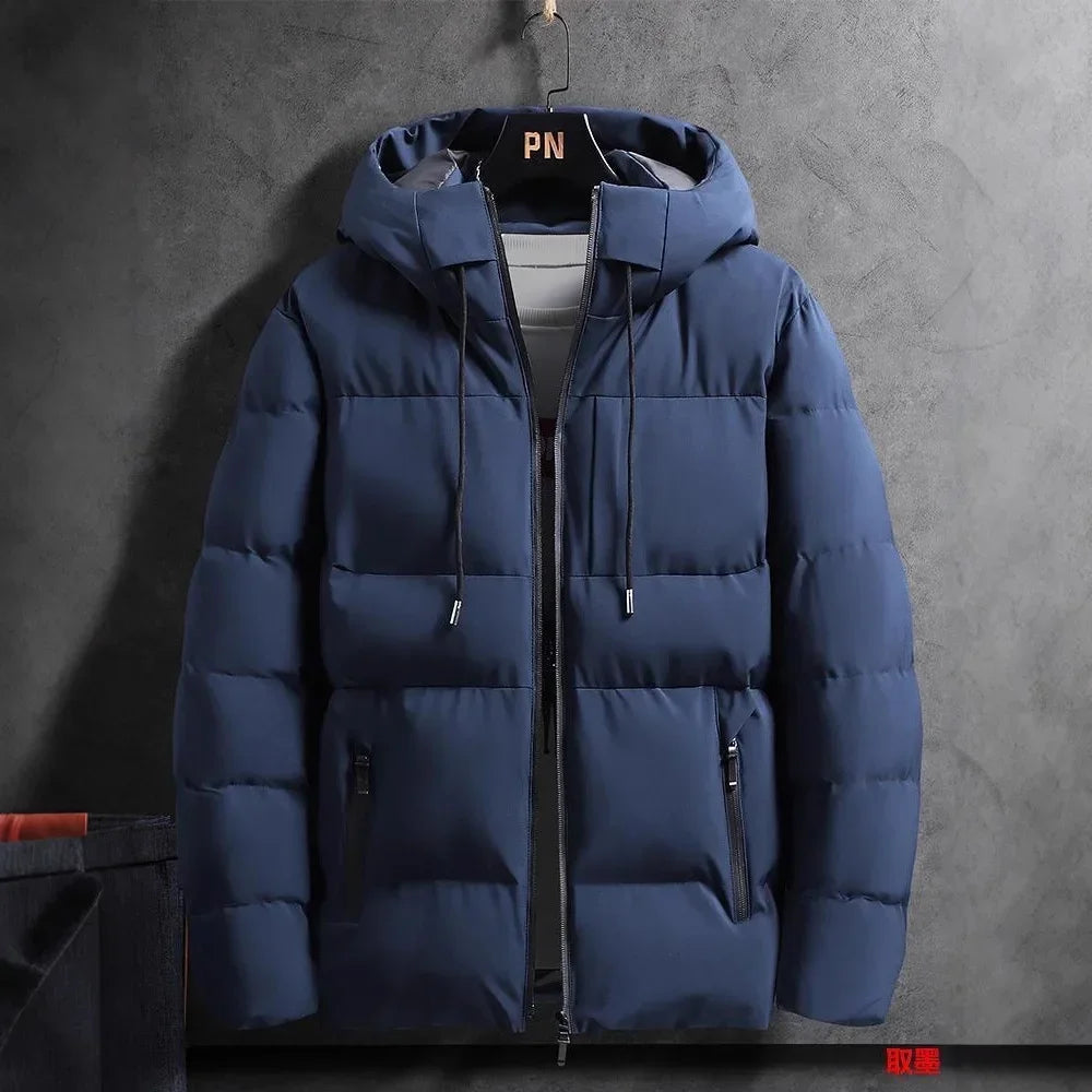 Thickened Hooded Men's Cotton Jacket Winter Outerwear Warm Brand New 2025