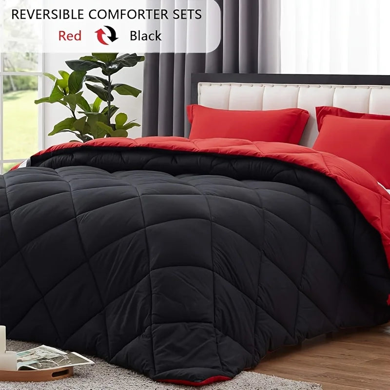 2/3pcs Reversible Comforter Bedding Set, Comforter Set Queen/King Size,For All Seasons,