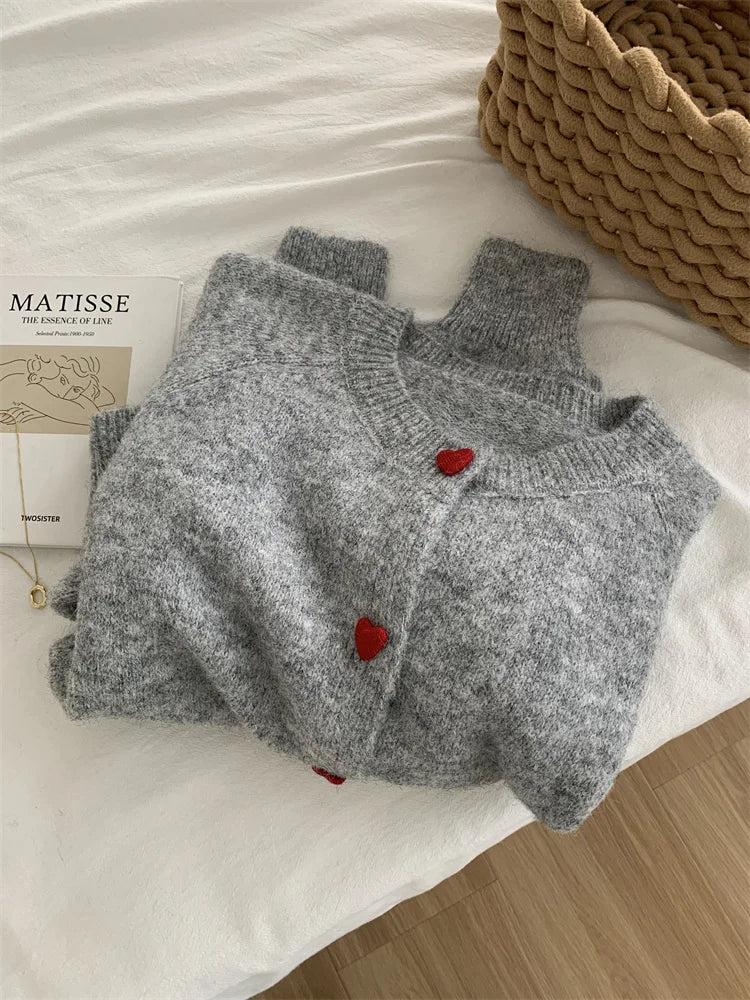 Womens Wool Knit Cardigan Autumn Winter Warm