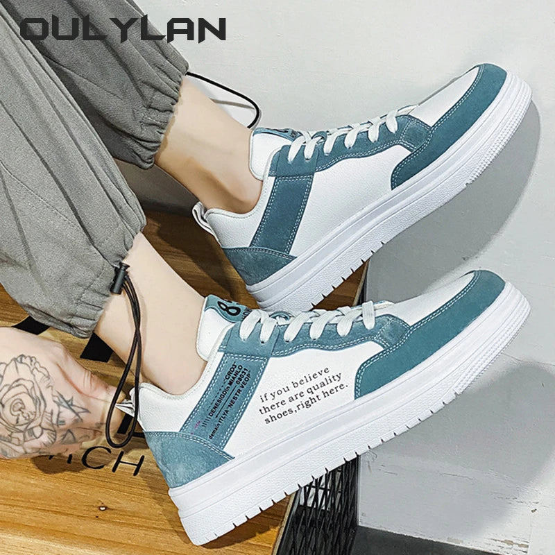 Wear-resistant Sneakers Fashion 2024 Casual Shoes Leather