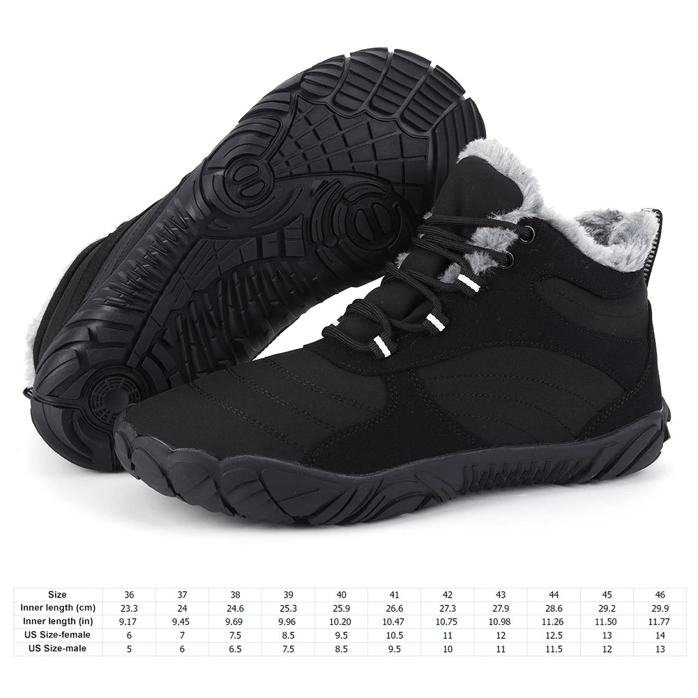 Ankle Boots Plush Warm Snow Shoes Non-slip Sneakers