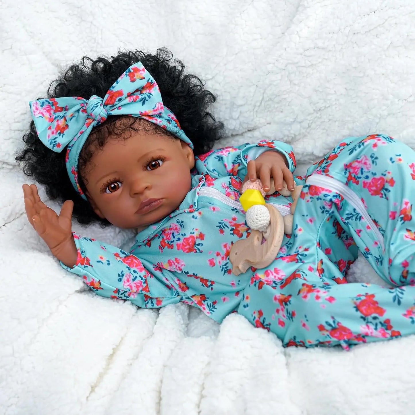 Lifelike Reborn Black Girl- 18-Inch Realistic Newborn Real Life Baby Dolls