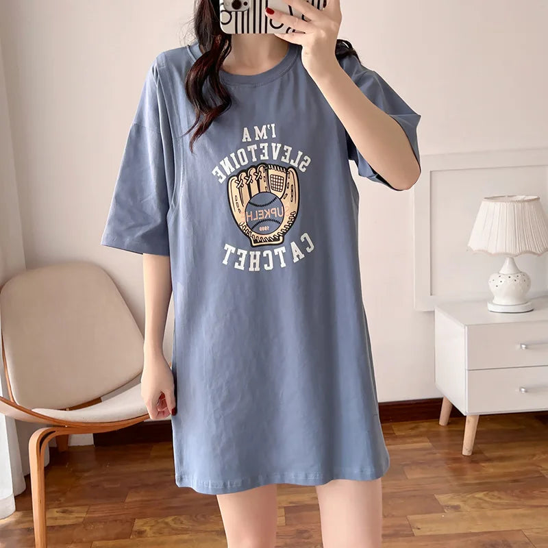 Maternity Dress Breastfeeding Summer For Women Cotton Pregnant Nursing Dresses Loose Casual