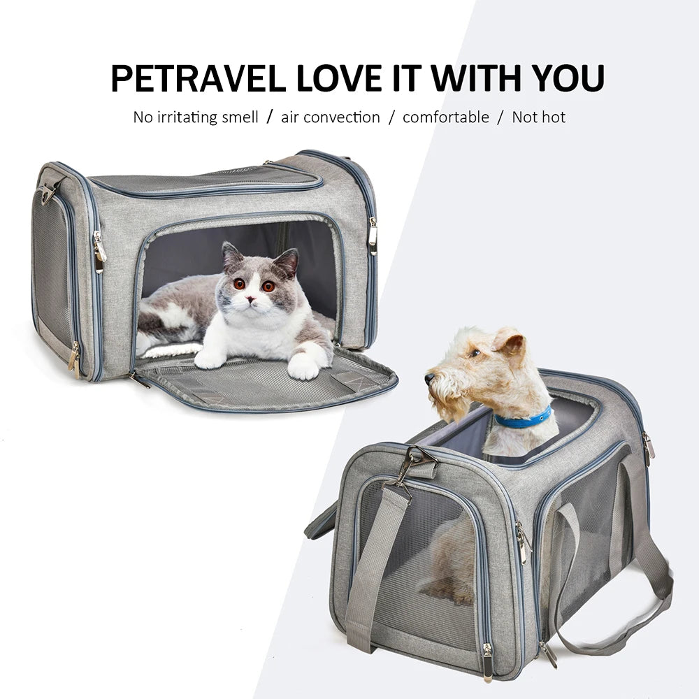 Dog Carrier Bag Soft Side Backpack  Travel Airline Approved