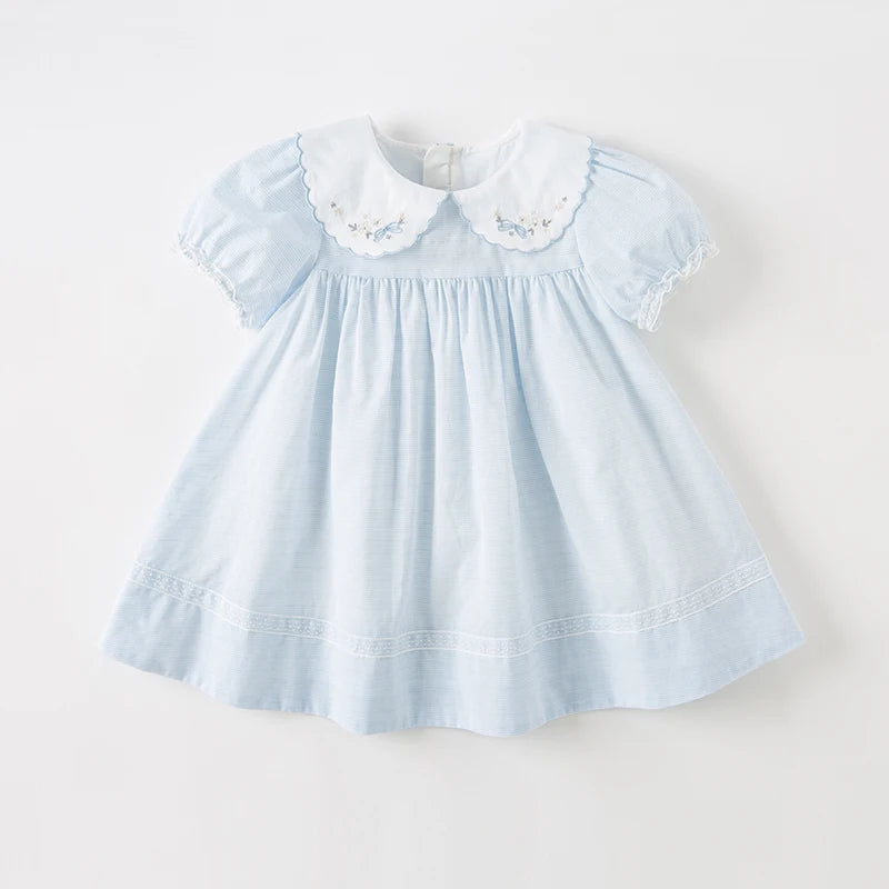 Dave Bella Girls Embroidery Summer Birthday Party Dresses