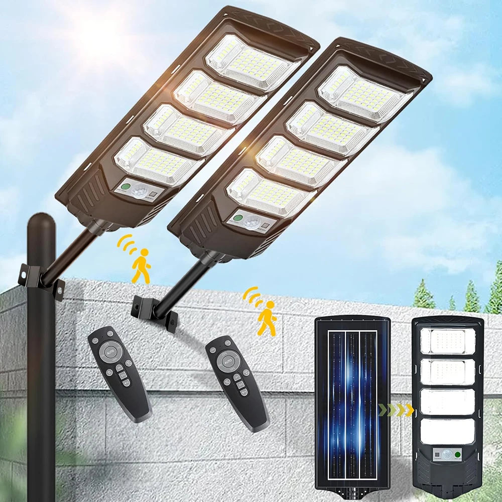 Outdoor Solar Street Light 80000LM LED With Motion Sensor