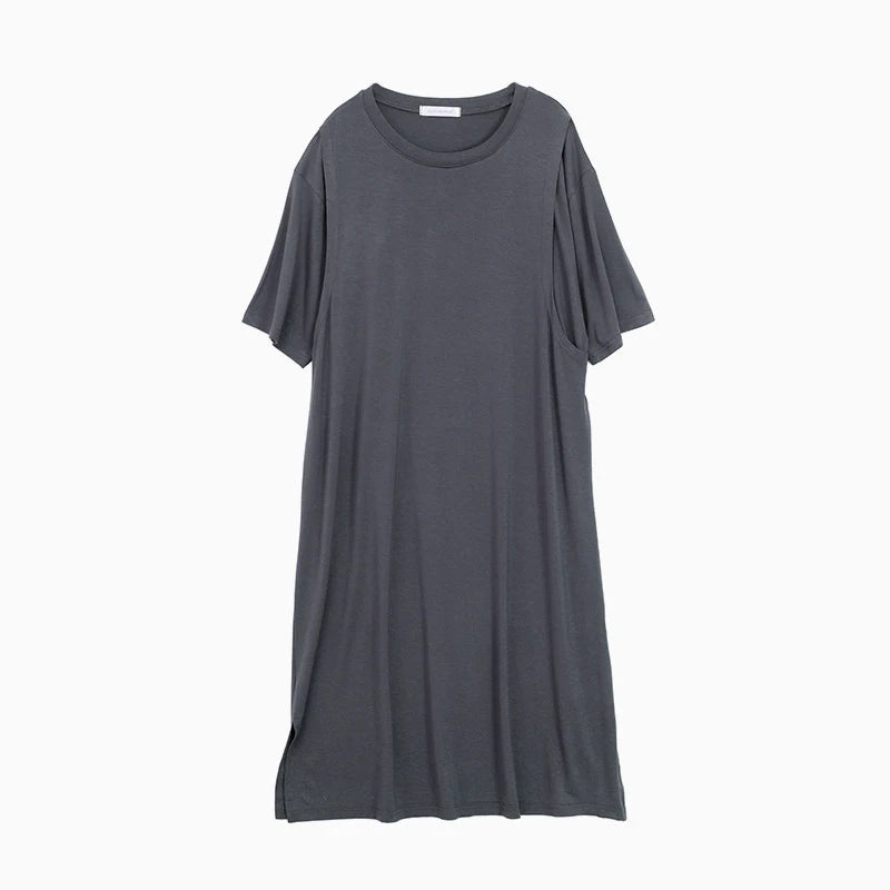 Maternity Pajamas Breastfeeding Nightgowns Summer Short Sleeve Sleepwear Nightie