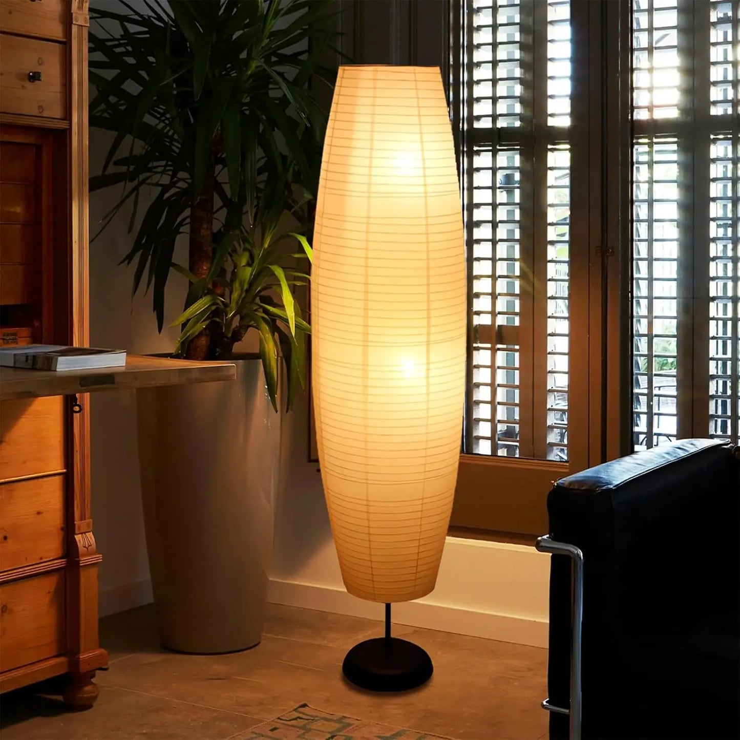 XMSJ Rice Paper Floor Lamp Modern Lantern For Living Room
