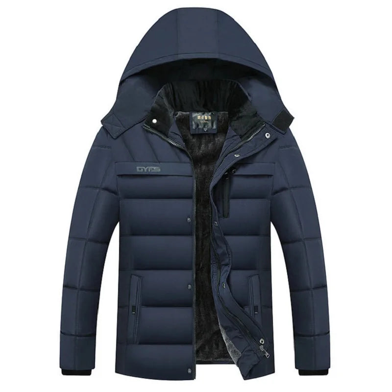 New Winter Jacket Men -15 Degree Thicken Warm Men Parkas Hooded Fleece
