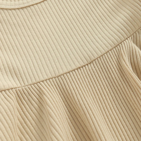 Toddler Girls Sleeveless Crew Neck Floral Print Dress Ruffle Hem Summer A-line Dress