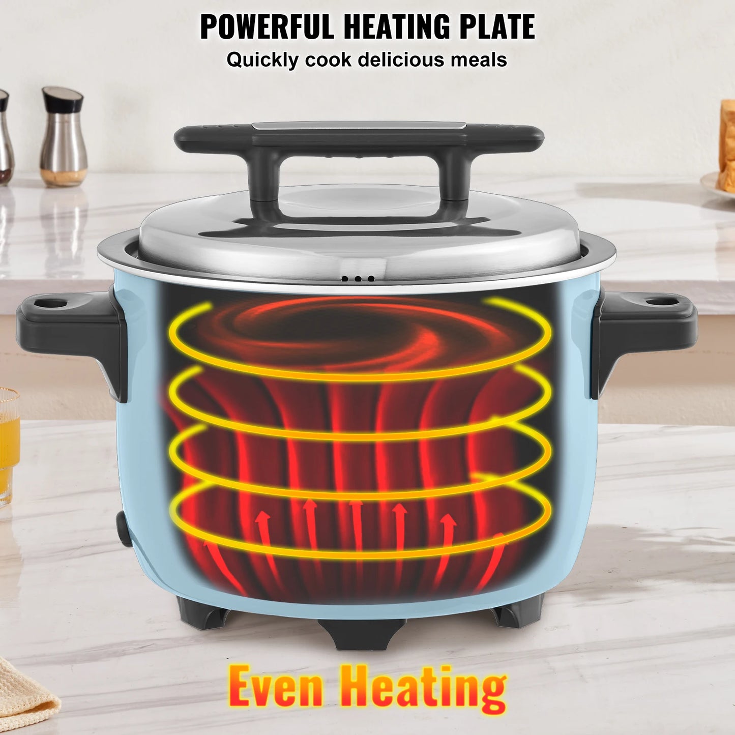 VEVOR 8L 10L 13L Commercial Rice Cooker with Aluminium Nonstick Inner Pot