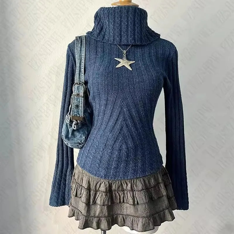 Rhombus Pattern Sweater For Women College Style Pullover