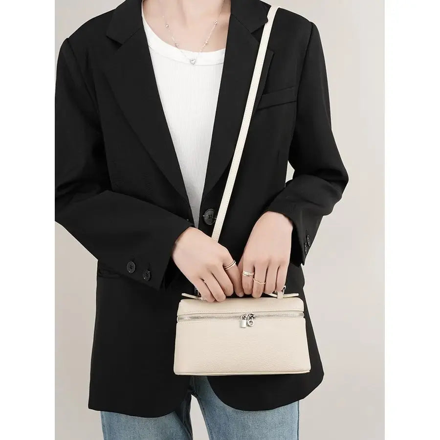 Small TopHandle Pouch Purse Designer Shoulder Handbag Quiet Luxury Leather Trendy Purse