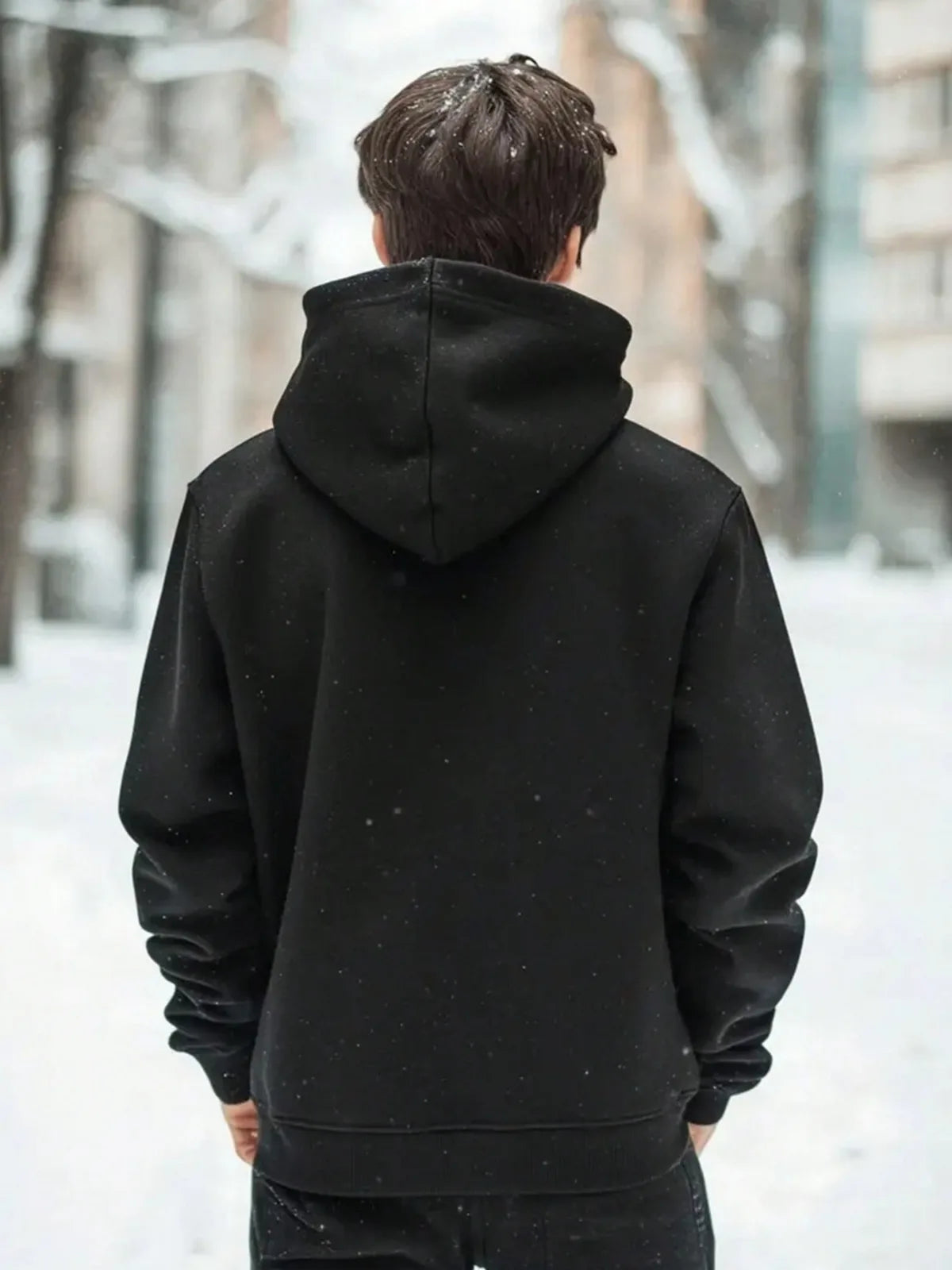 1PC [Couple Style]Christmas Couple Clothing Print Men's Casual Comfortable Hooded Sweatshirt