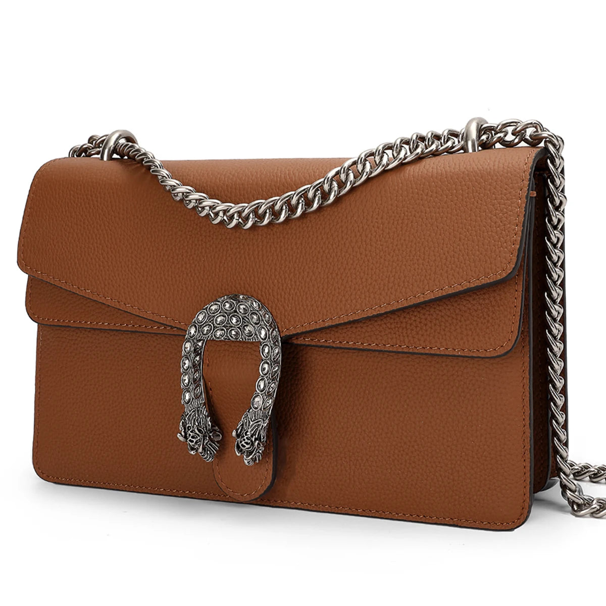 luxury brand design crossbody bags for women genuine leather chains shoulder bag high