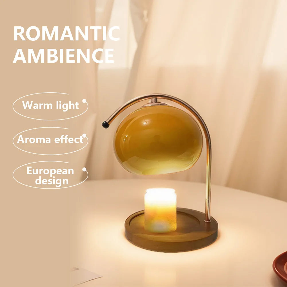 Wooden Base Candle Warmer Lamp With Timer Nordic Wax Candles