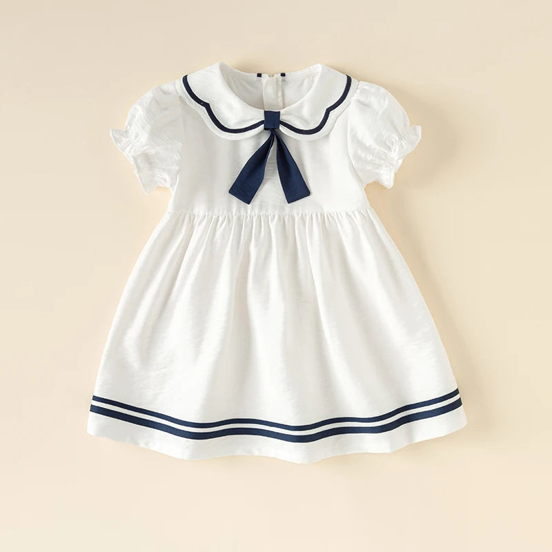 Dave Bella Children Birthday Party Dress for Girls Summer Short Sleeve