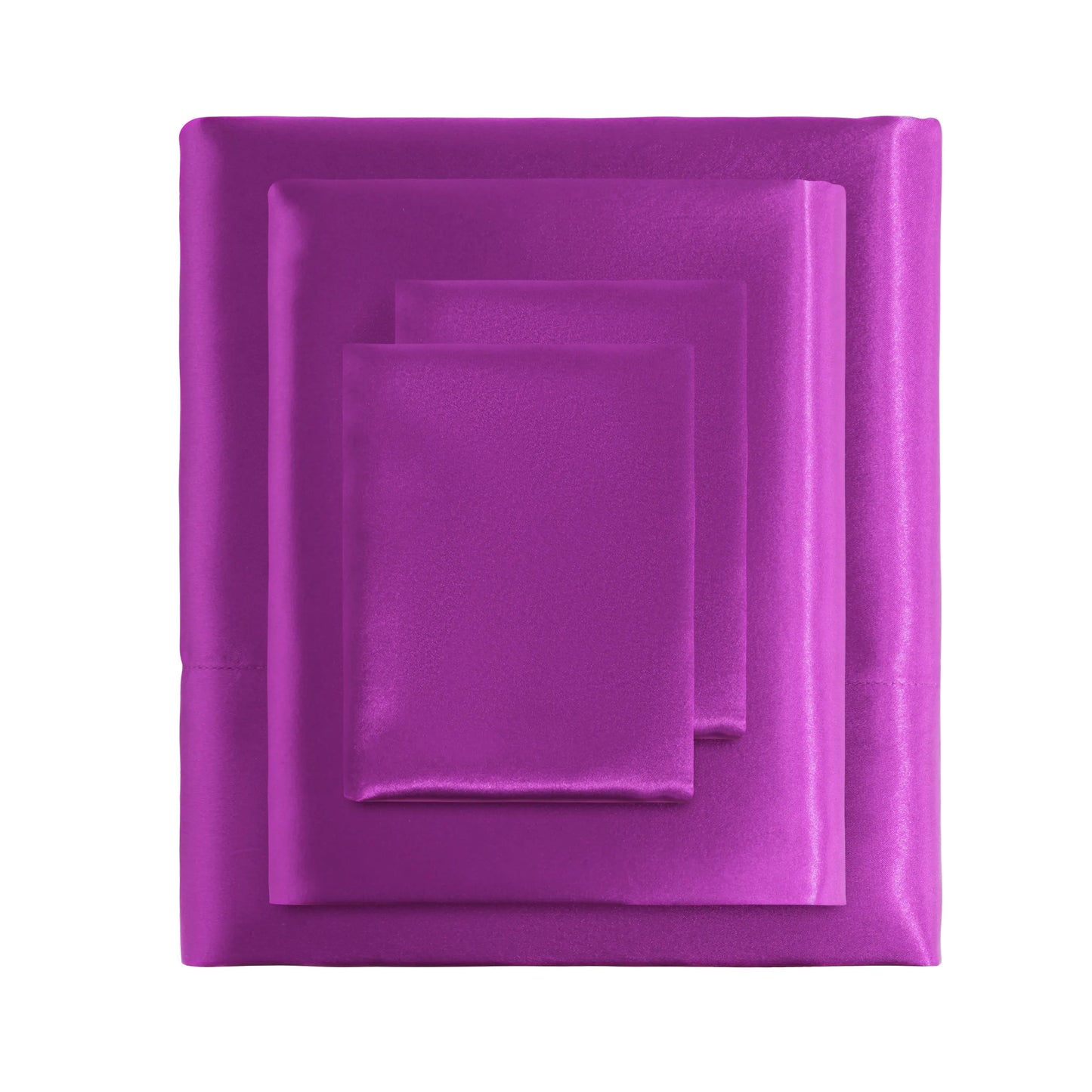 Ntbay 3 Pieces Silky Satin Cooling Bed Sheet Set, Ultra Soft and Cozy Bedding Cover Set,