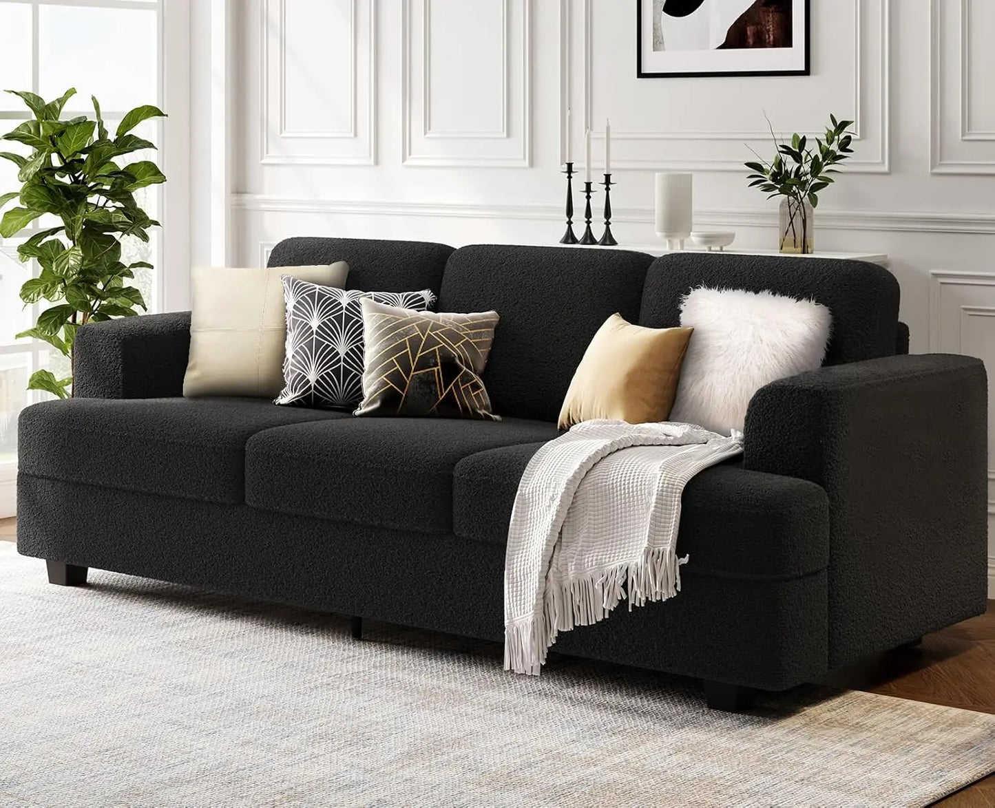 89 inch Couches for Living Room, Modern Couch with Deep Seat,