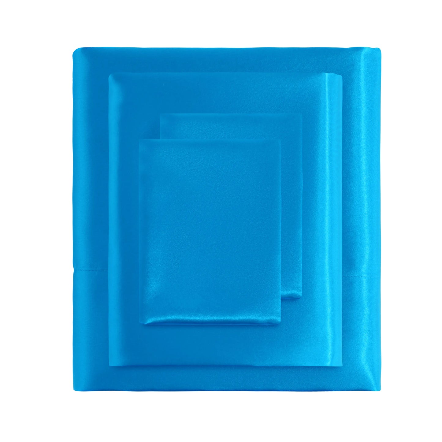 Ntbay 3 Pieces Silky Satin Cooling Bed Sheet Set, Ultra Soft and Cozy Bedding Cover Set,