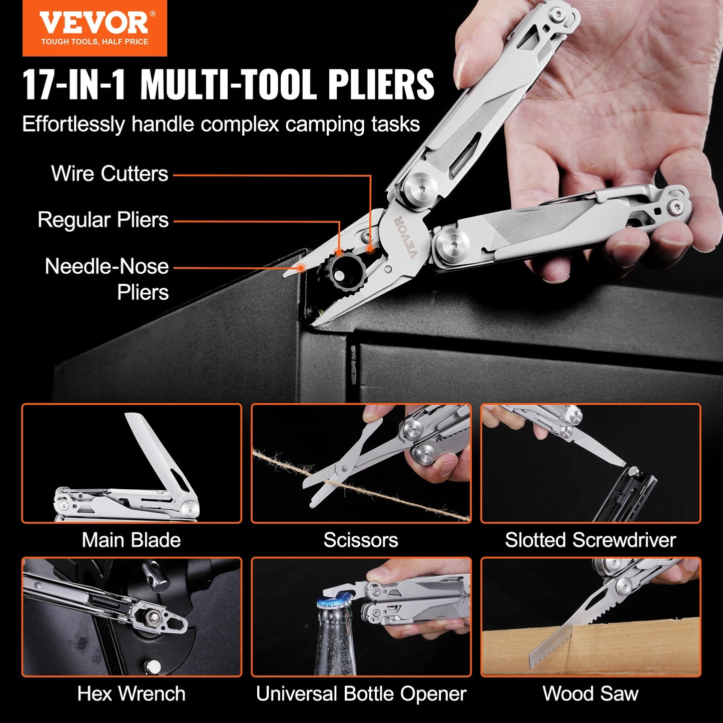 VEVOR 16 17-In-1 Multitool Pliers