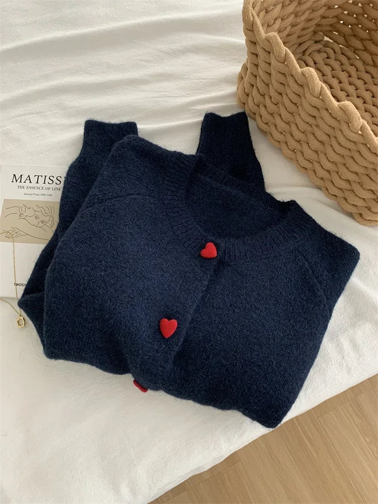 Womens Wool Knit Cardigan Autumn Winter Warm