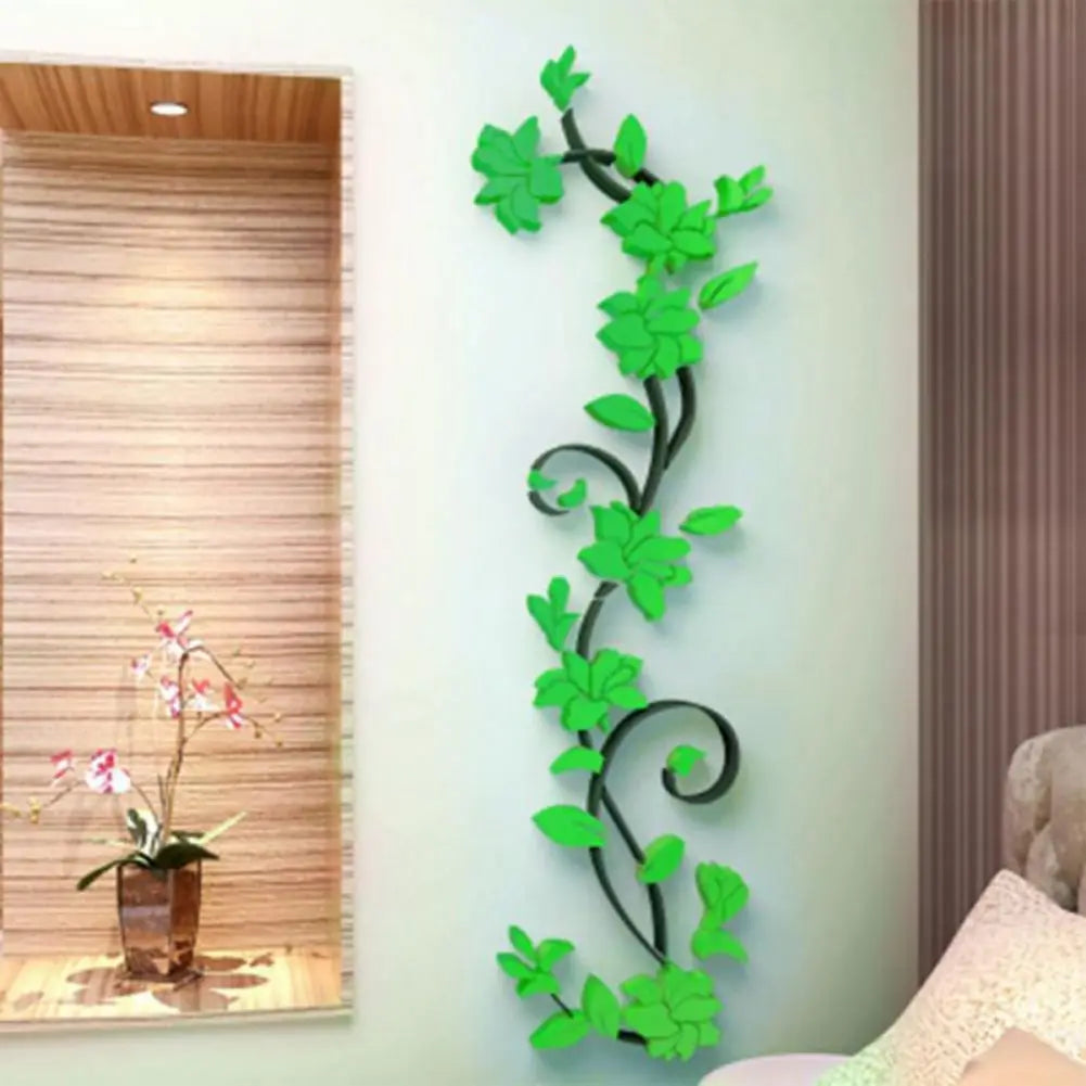 3D Wall Stickers DIY Removable Art Vinyl Vase Flower Tree