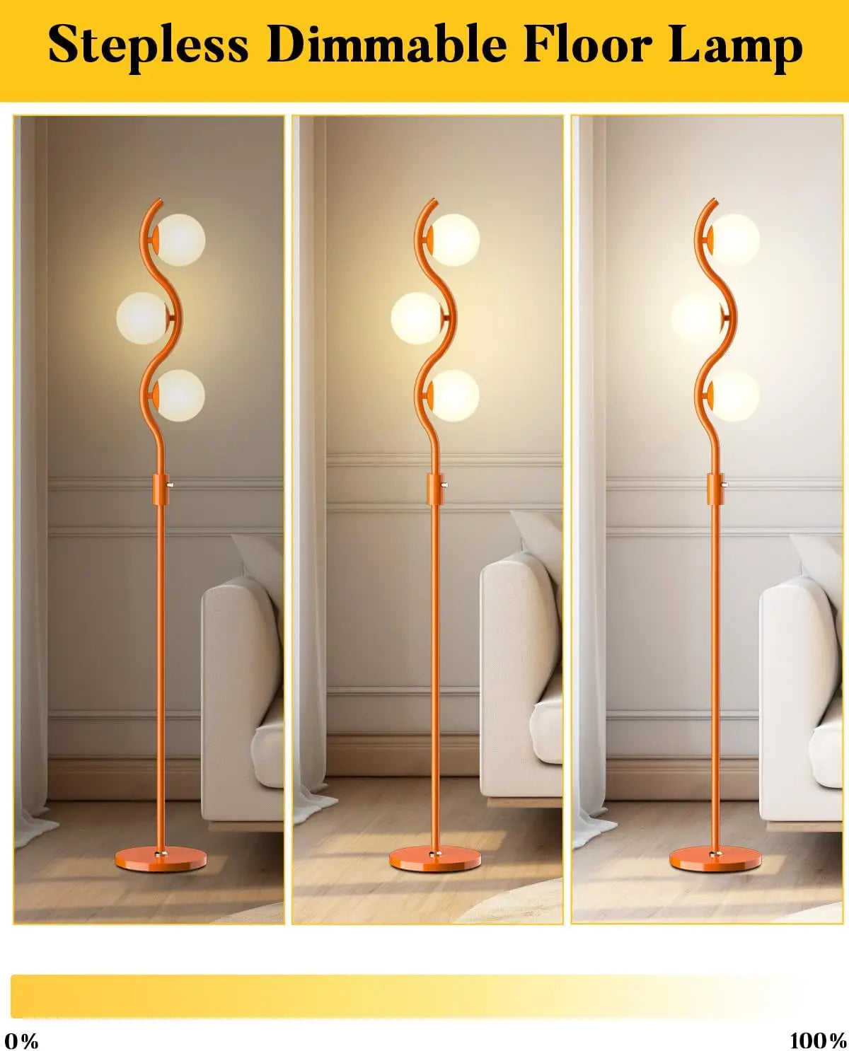 Floor Lamp Mid-Century Modern G9 Bulbs Adjustable Brightness
