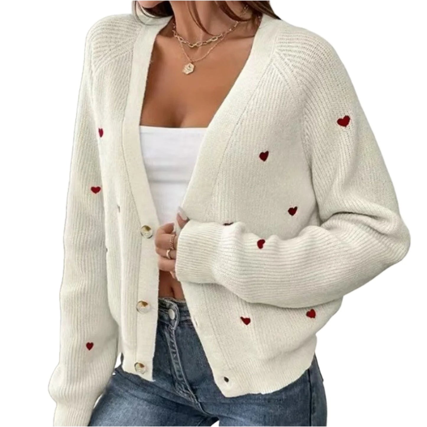 Korean Fashion Casual Minimalist Cardigan Knit Outerwear For Women Ropa Mujer Tendencia